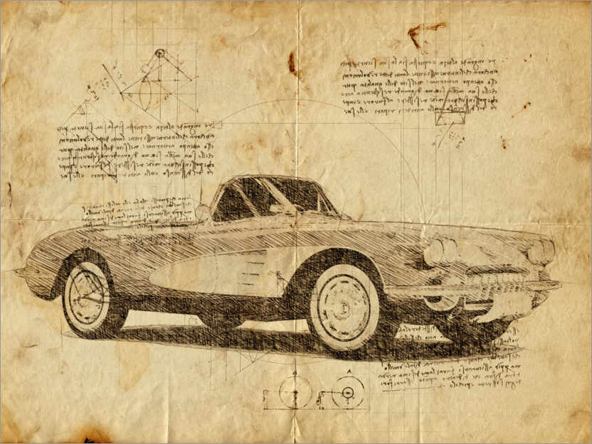 Poster Vintage Corvette