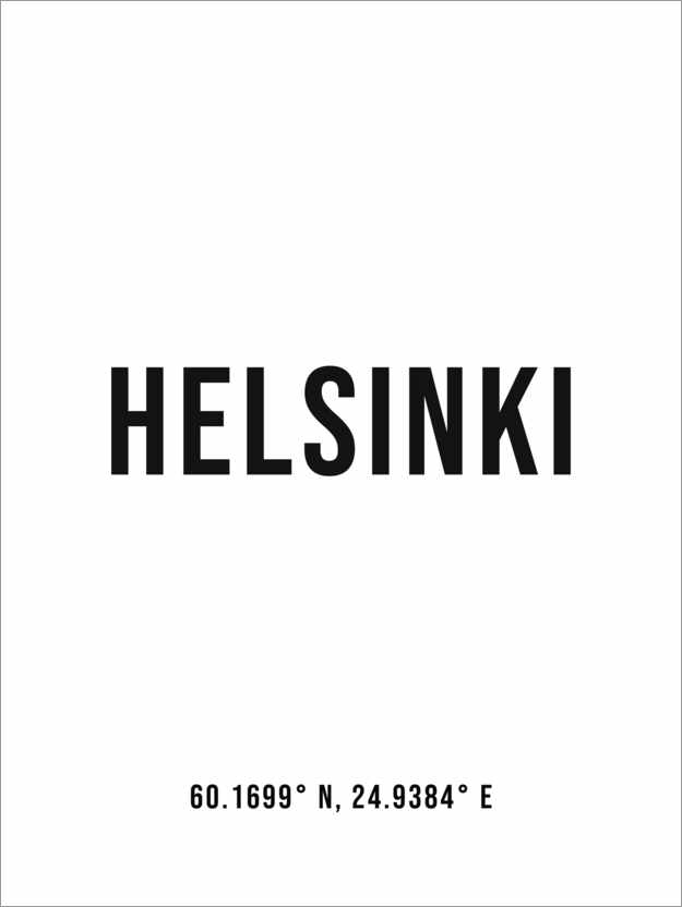 Poster Koordinaten - Helsinki