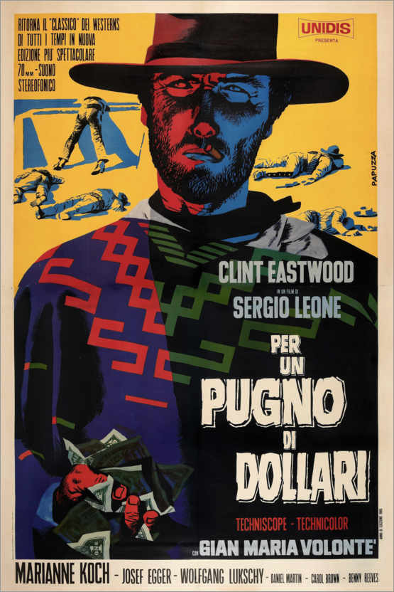 Poster Für eine Handvoll Dollar (Italienisch)
