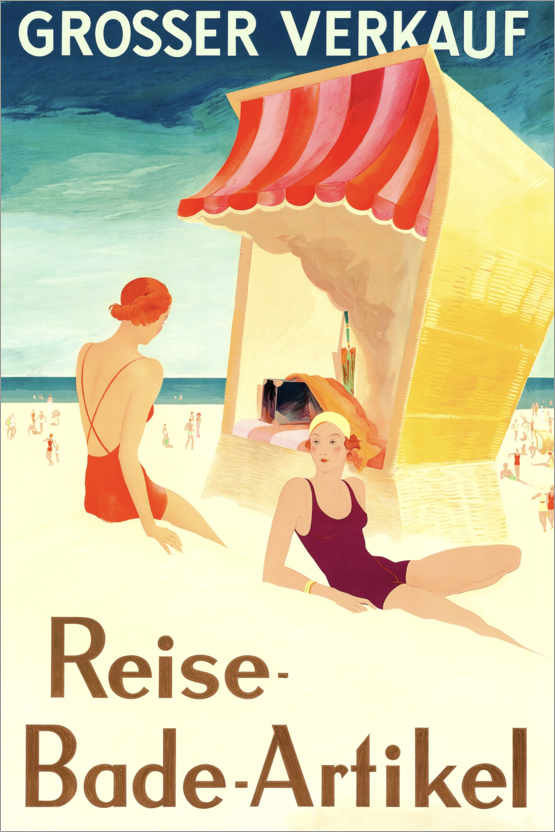 Poster Reise-Bade-Artikel