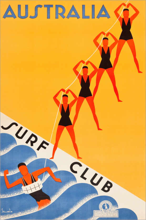 Poster Surf Club Australia