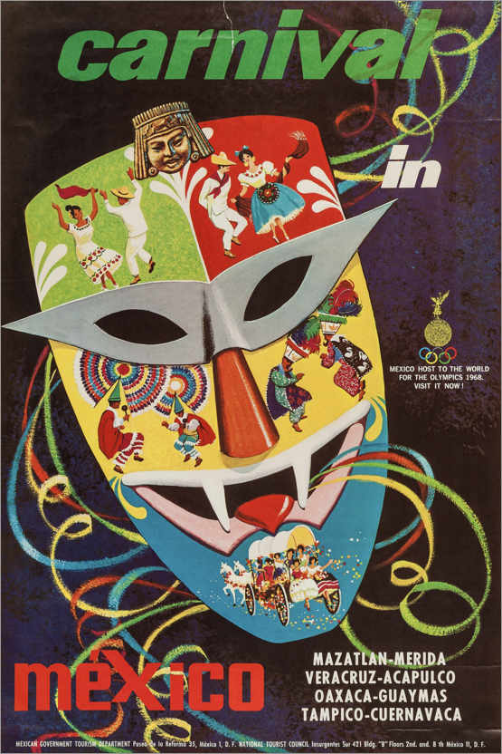 Poster Karneval in Mexico