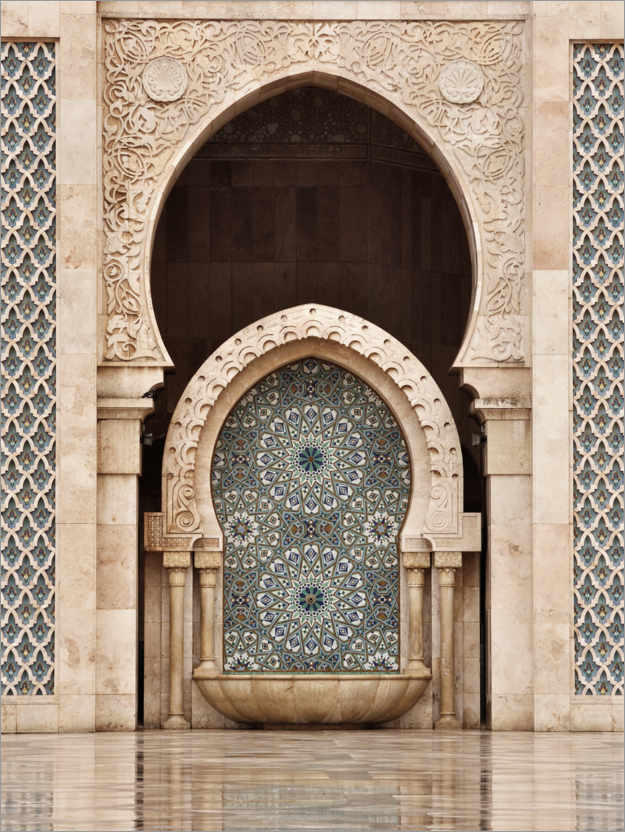 Poster Hassan-II.-Moschee, Casablanca, Marokko
