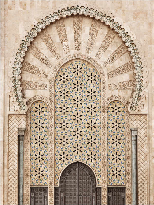 Poster Hassan -II.-Moschee in Marokko