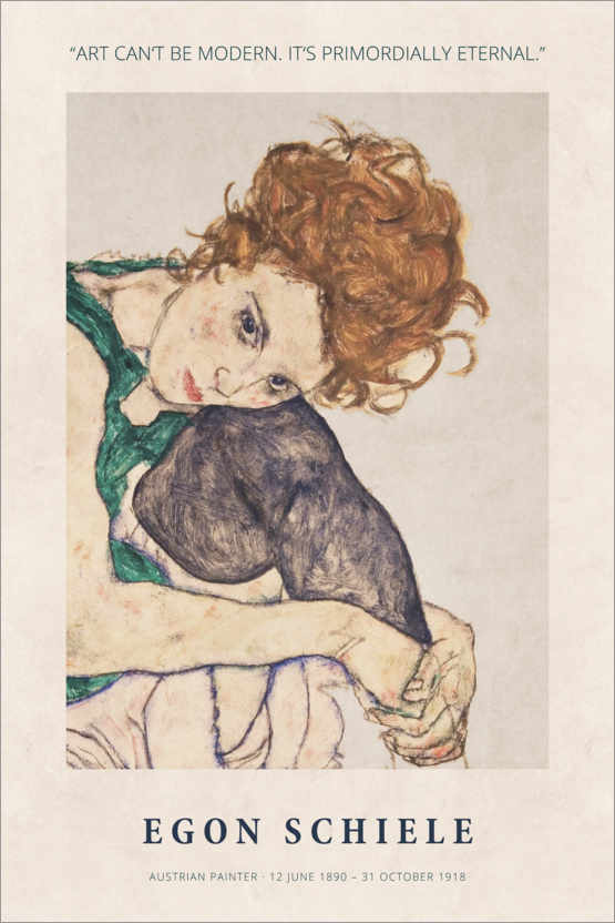 Poster Egon Schiele - Primordially eternal
