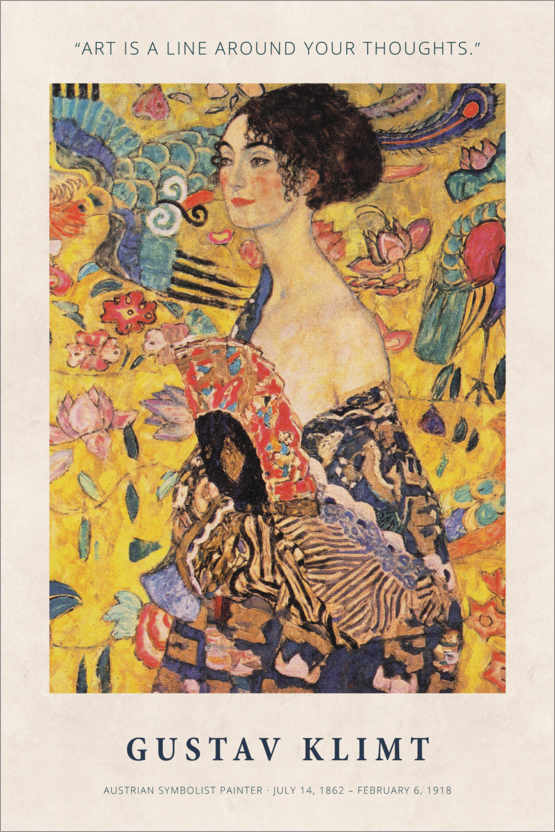 Poster Gustav Klimt - A line around your thoughts