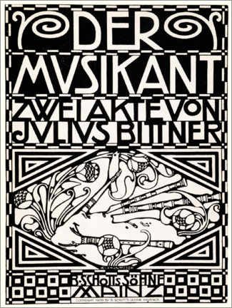 Poster  Der Musikant - Koloman Moser