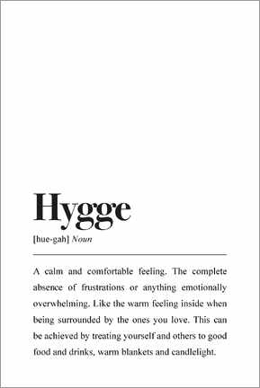 Poster Hygge Definition (englisch)