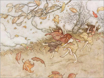 Hartschaumbild  Illustration aus Peter Pan - Arthur Rackham