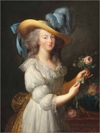 Wandbild  Marie Antoinette in einem Kleid - Elisabeth Louise Vigee-Lebrun