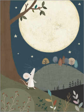 Poster Das Mäuslein und der Mond