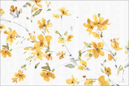 Poster Gelbe Blütenzweige