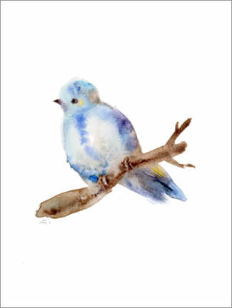 Poster Blauer Vogel