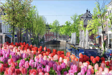 Holzbild  Tulpenmeer in Amsterdam