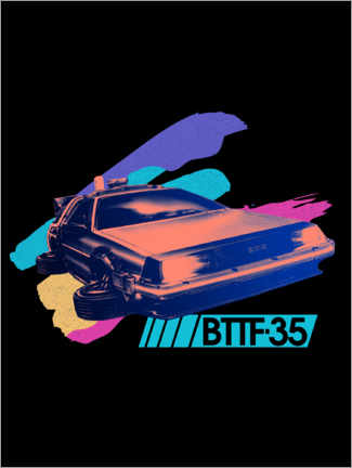 Poster  BTTF 35 - DeLorean