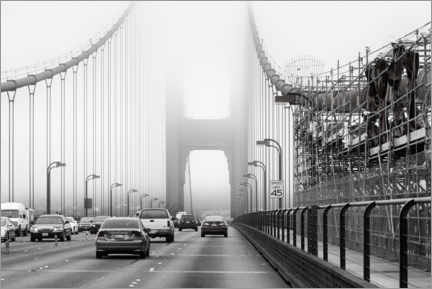 Acrylglasbild  Verkehr auf der Golden Gate Bridge - Angela to Roxel