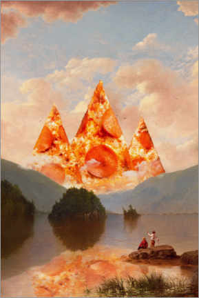 Poster Pizza Berge
