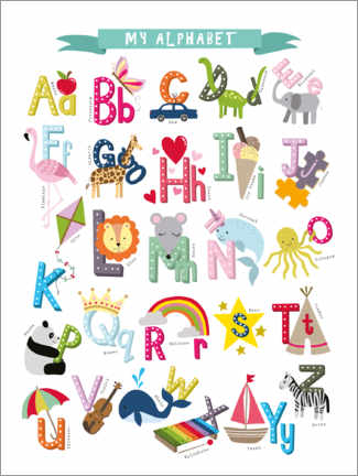 Poster Mein Alphabet (englisch)