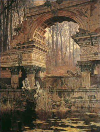 Acrylglasbild  Die Römische Ruine in Schönbrunn - Carl Moll