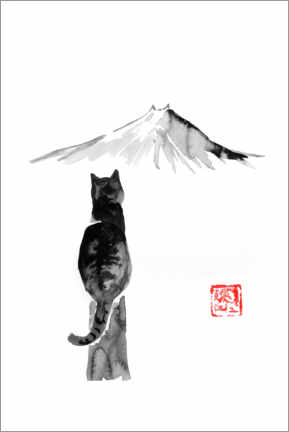 Wandbild  Fuji neko - Péchane
