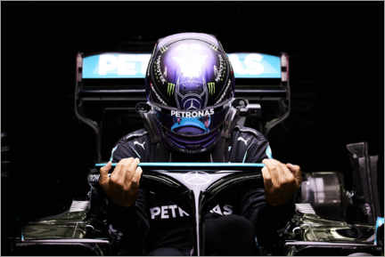 Wandbild  Lewis Hamilton vor dem Rennen, Großer Preis von Bahrain 2021