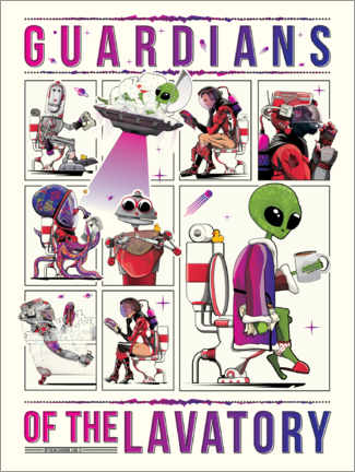 Poster  Space Guardians auf der Toillette - Wyatt9