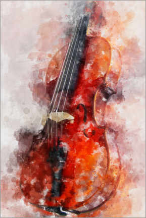 Wandbild  Violine - Durro Art