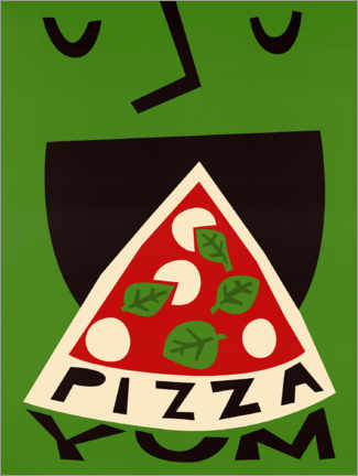 Poster  Yum Pizza - Fox & Velvet