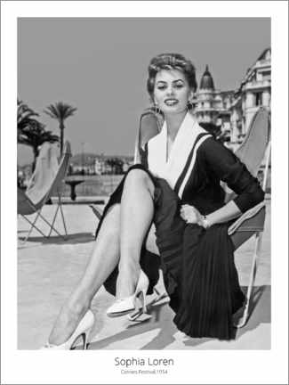 Poster Sophia Loren, Cannes Festival, 1954