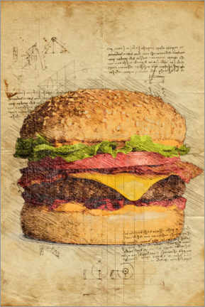 Poster  Burger - Durro Art