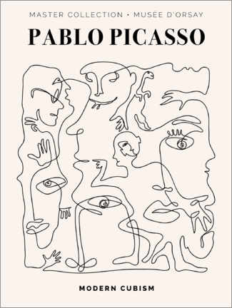 Holzbild  Picasso - Modern Cubism