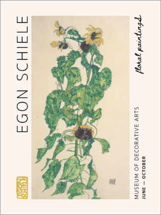Acrylglasbild  Schiele Still Lifes - Sunflowers, 1917 - Egon Schiele