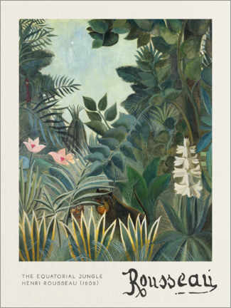 Holzbild  The Equatorial Jungle - Henri Rousseau
