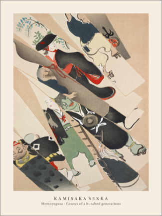 Poster Blades, Flowers of a Hundred Generations (Momoyogusa)