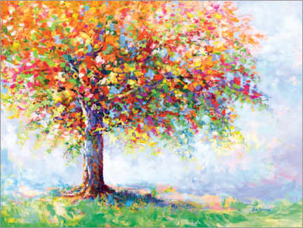 Holzbild  Farbenfroher Baum des Lebens - Leon Devenice