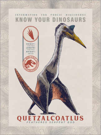 Hartschaumbild  Jurassic World Quetzalcoatlus