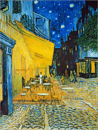 Hartschaumbild  Caféterrasse am Abend - Vincent van Gogh