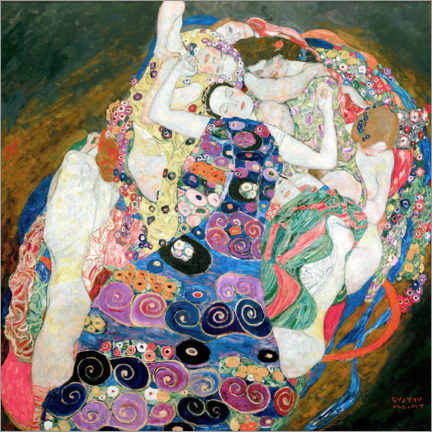 Holzbild  Die Mädchen - Gustav Klimt