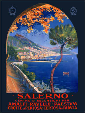 Hartschaumbild  Italien - Salerno - Vintage Travel Collection