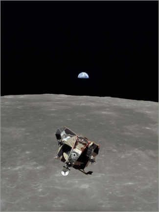 Acrylglasbild  Apollo 11, Mondoberfläche - NASA