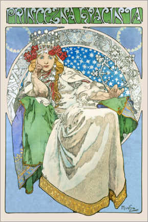 Wandbild  Prinzessin Hyazinthe - Alfons Mucha