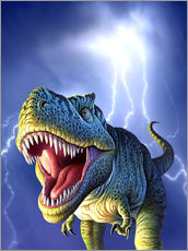 Wandsticker  T.Rex im Gewitter - Jerry LoFaro