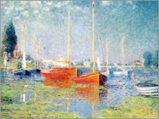 Hartschaumbild  Die roten Boote, Argenteuil - Claude Monet