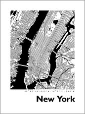 Wandsticker  Stadtplan von New York - 44spaces