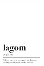 Poster Lagom Definition (englisch)