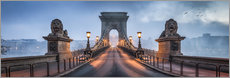 Poster Kettenbrücke in Budapest, Ungarn