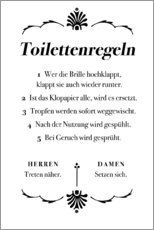 Poster Toilettenregeln