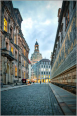 Acrylglasbild  Fürstenzug Dresden mit Frauenkirche - Sören Bartosch