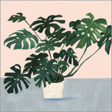 Gallery Print  Monstera in Punkte-Topf - Victoria Borges