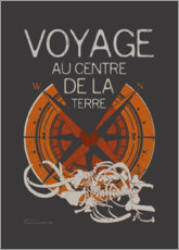 Leinwandbild  Jules Verne, Reise zum Mittelpunkt der Erde - Timone